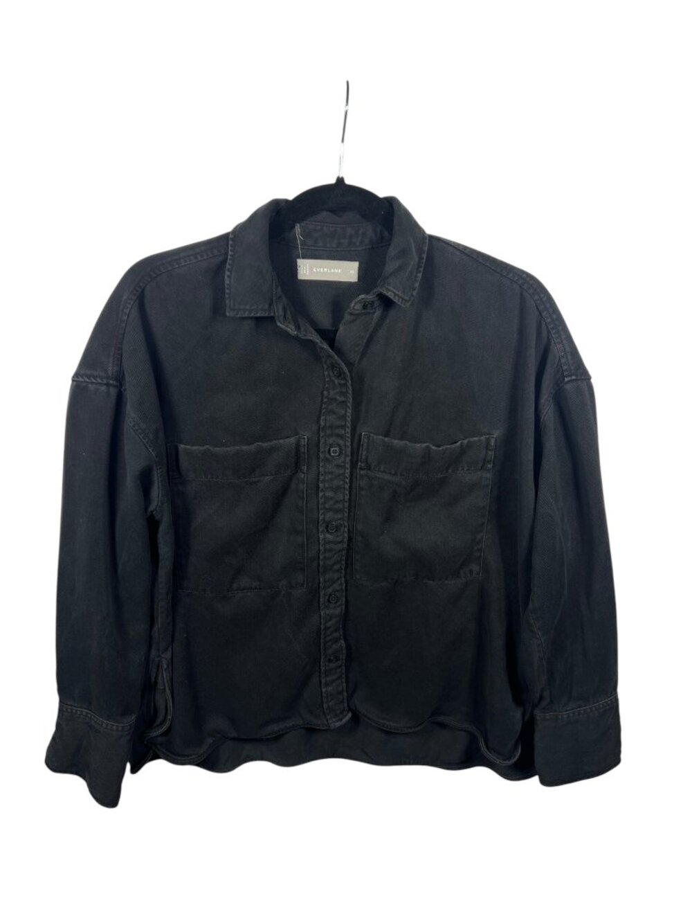 Everlane Top Womens The Boxy Overshirt Button Down XSmall Tencel Soft Capsule